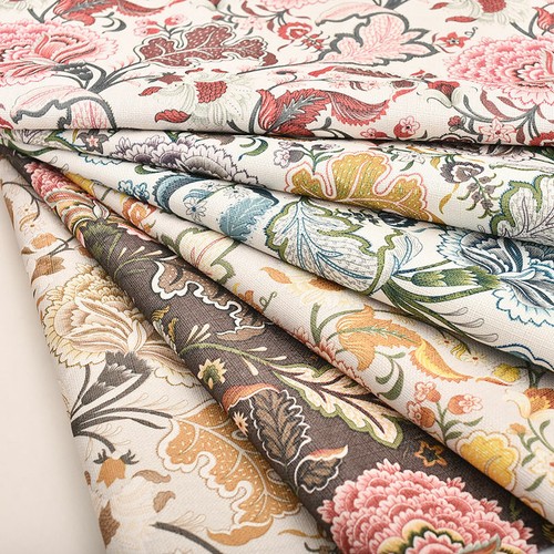 Baumwoll leinen florales stoff - florales,