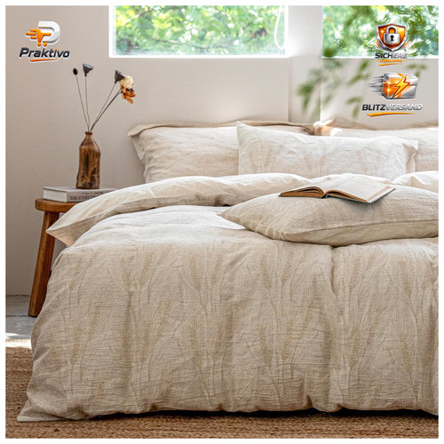 Bettwäsche leinen jacquard - bettwäsche,