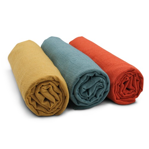 Leinenstoff washed 3er - , set